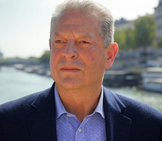 Klimakrise ohne Grenzen: Warum Al Gore jetzt weltweit kämpft Al-Gore_Paris_Illustration
