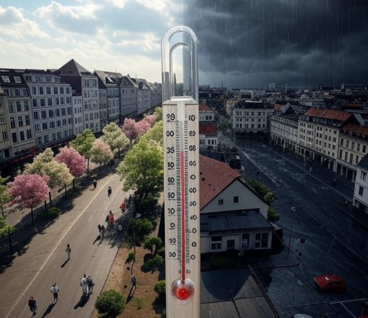 2024: Das Jahr, in dem der Sommer im April kam Klimawandel_Deutschland_Illustration