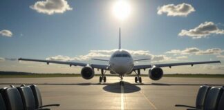 Ferienflüge unter Druck: Wenn der Klimawandel Flugzeuge am Boden hält Klimawandel_Flugreisen_Illustration