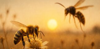 Wenn die Bienen verstummen – Was ihr Verschwinden für unsere Nahrung bedeutet Bienen_bedrohte_Arten_Illustration