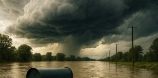 Wenn die Flut kommt und die Warnung ausbleibt Extremwetter_USA_Illustration