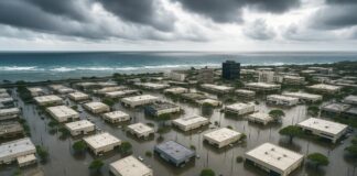 Wenn das Land verschwindet: Wie Hawaiis Küsten buchstäblich versinken Hawai_Küste_Überschwemmung_Illustration