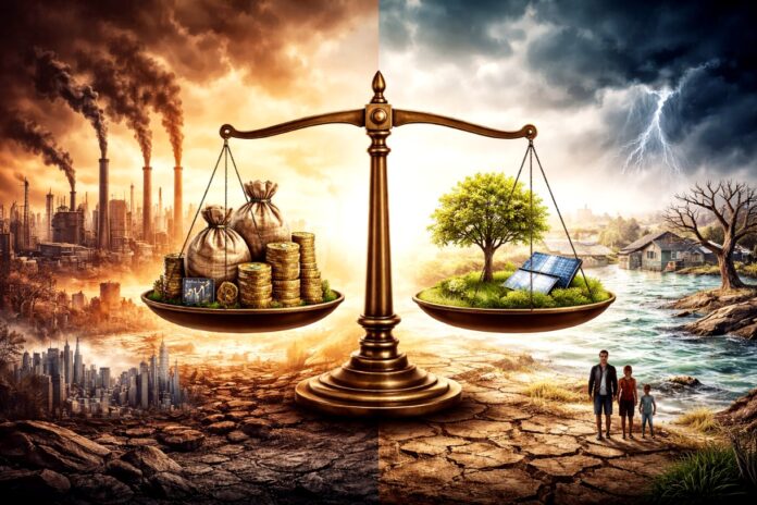 Industrialisierung-versus-Klimawandel_Illustration